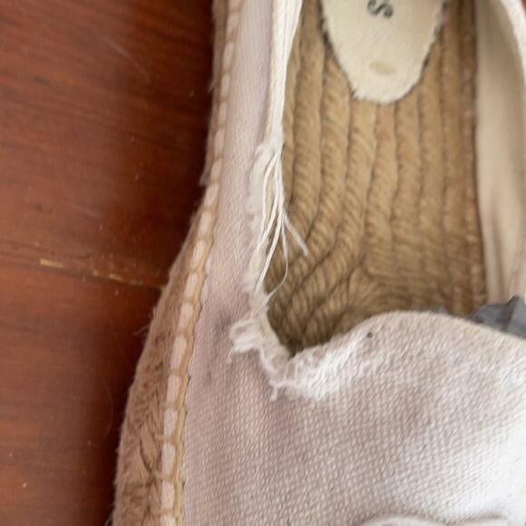 ANTHRO Soludos canvas elephant beaded slip on espadrilles smoking slipper sz 8 - Picture 7 of 8